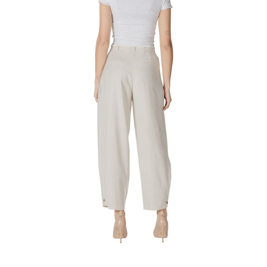 Cream Viscose Jeans & Pant