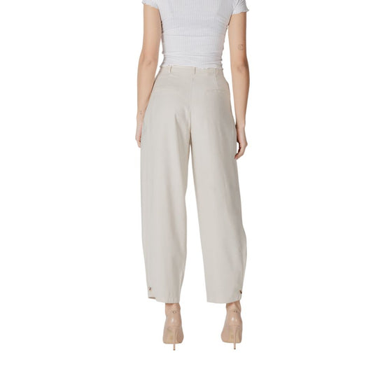 Cream Viscose Jeans & Pant