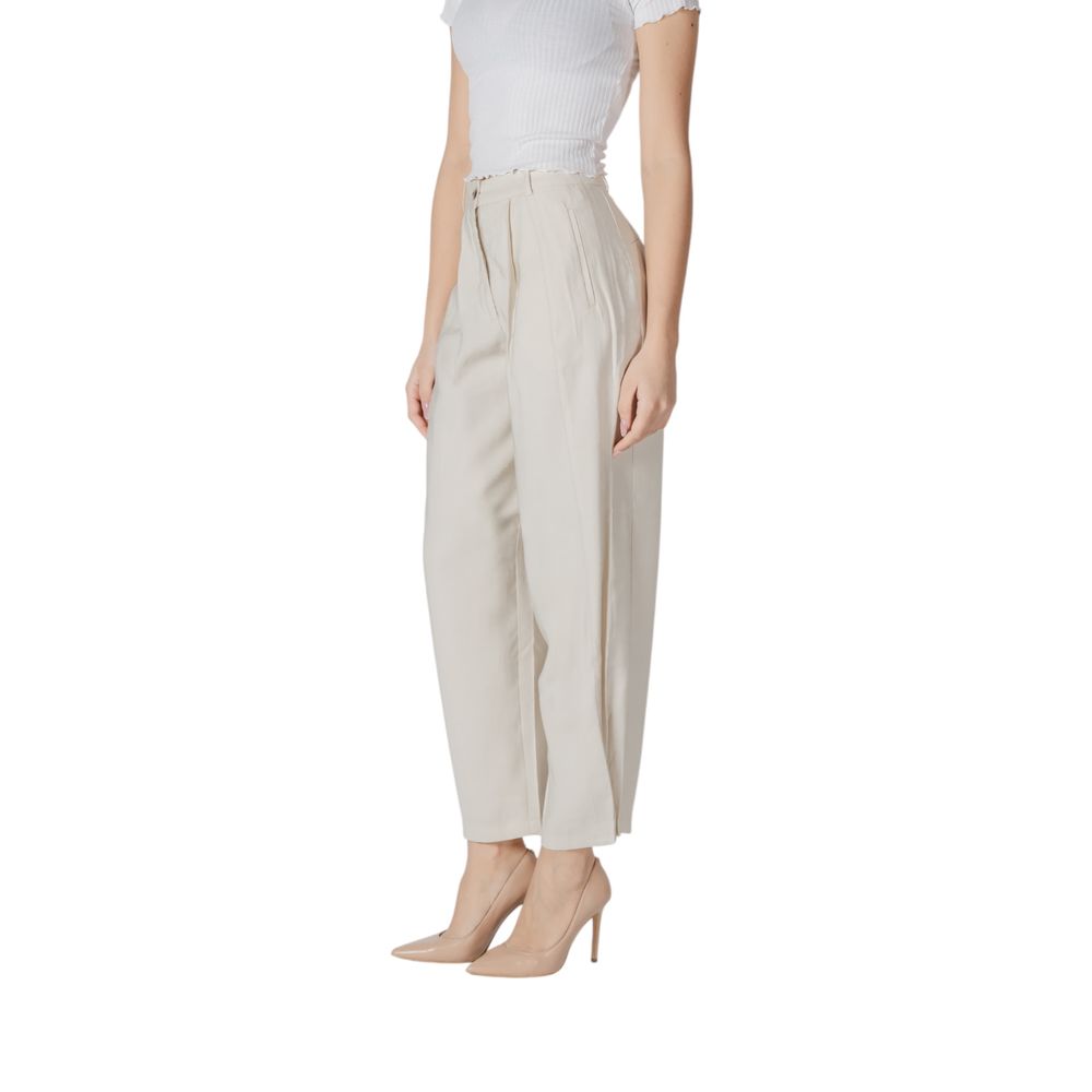 Cream Viscose Jeans & Pant