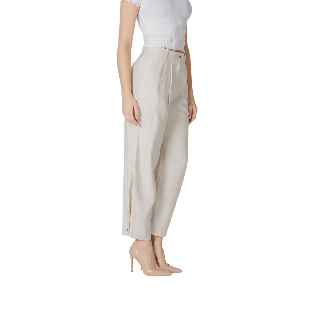 Cream Viscose Jeans & Pant