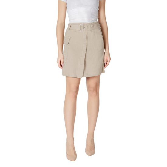 Beige Cotton Skirt