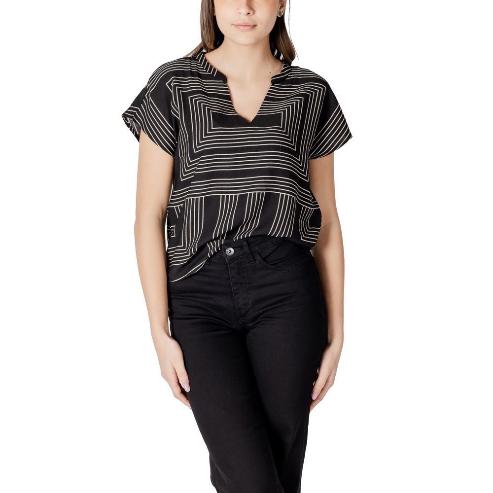 Black Viscose Tops & T-Shirt