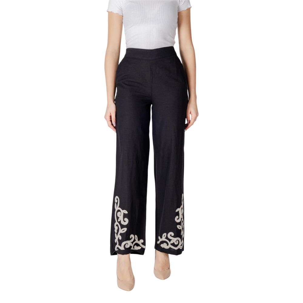 Black Viscose Jeans & Pant