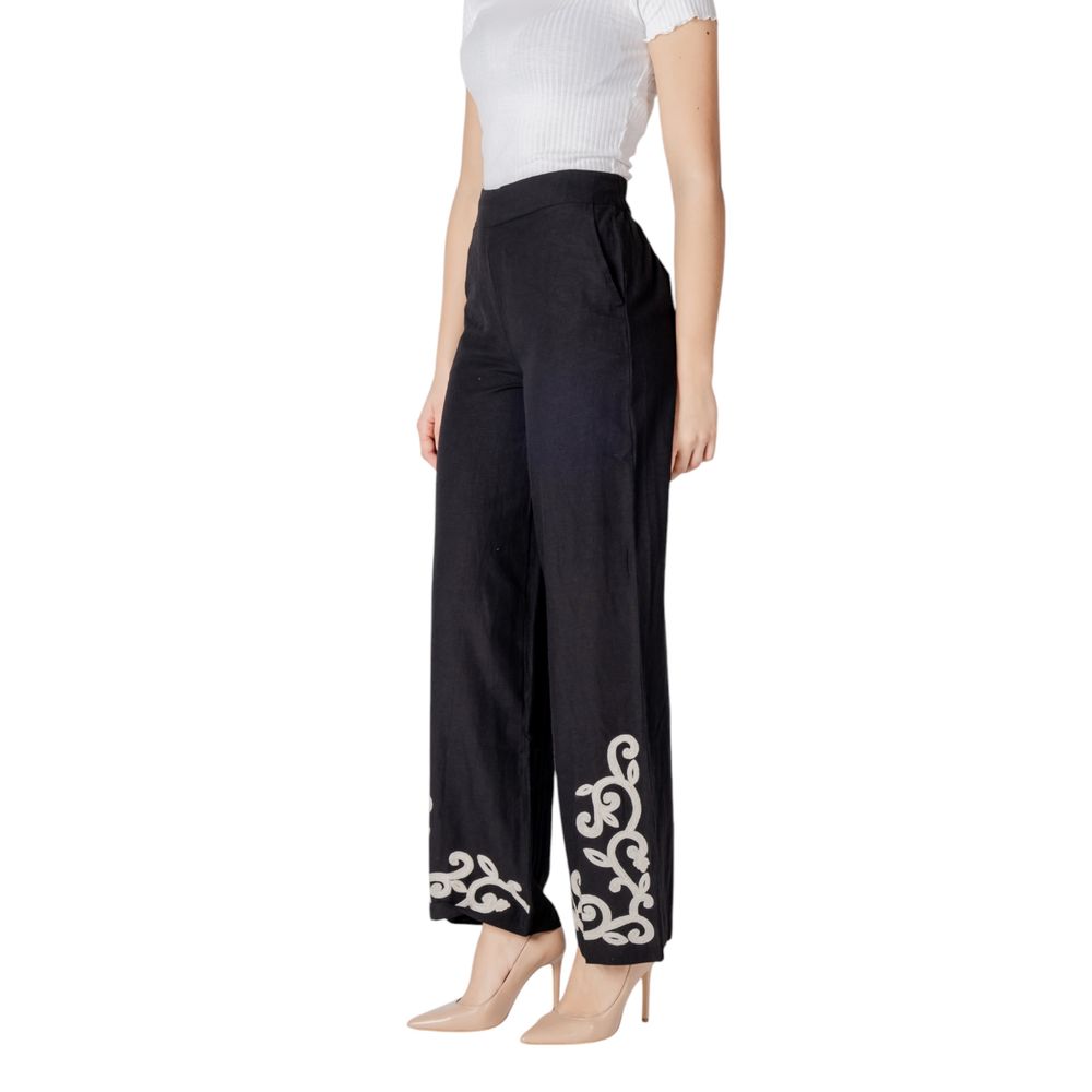 Black Viscose Jeans & Pant