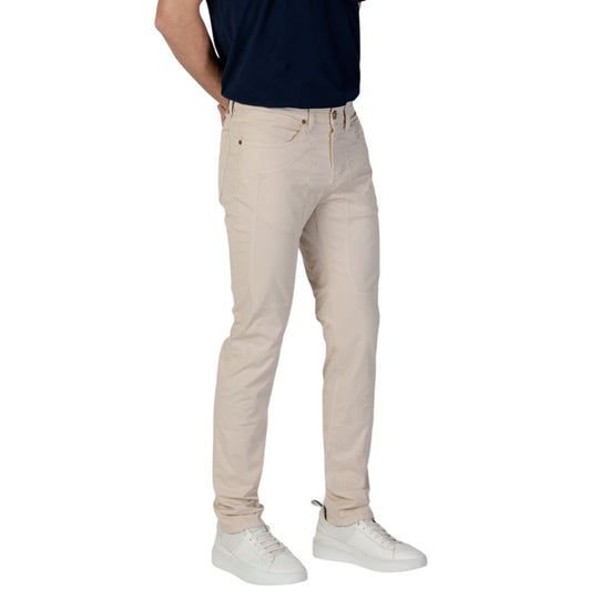 Beige Cotton Jeans & Pant