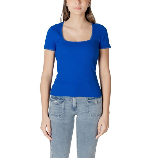 Blue Cotton Tops & T-Shirt