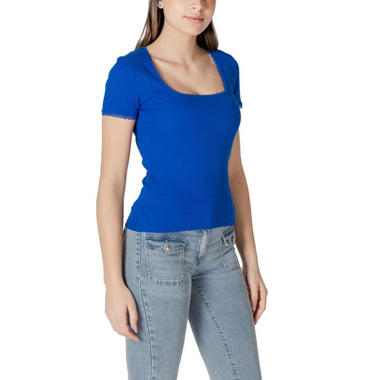 Blue Cotton Tops & T-Shirt