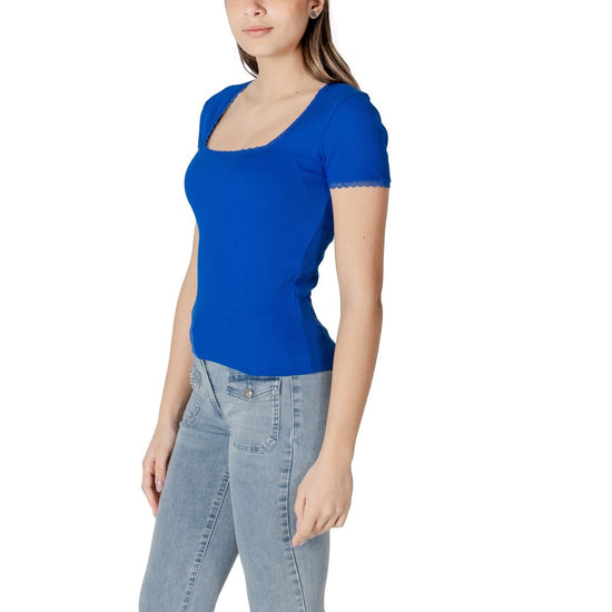 Blue Cotton Tops & T-Shirt