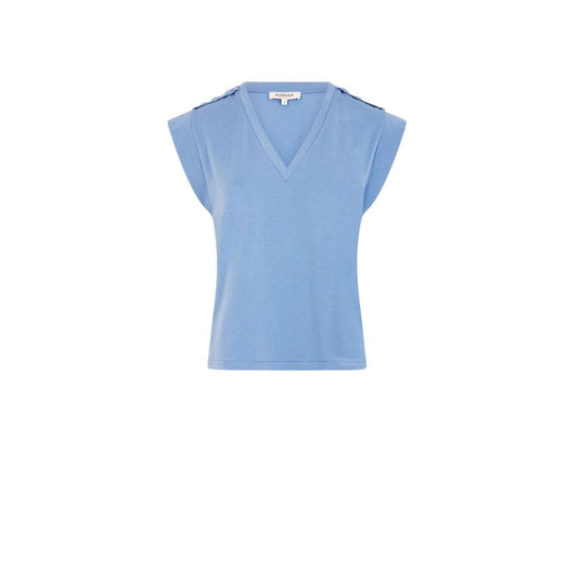 Blue Cotton Tops & T-Shirt