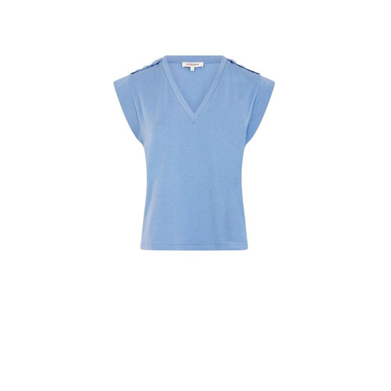 Blue Cotton Tops & T-Shirt