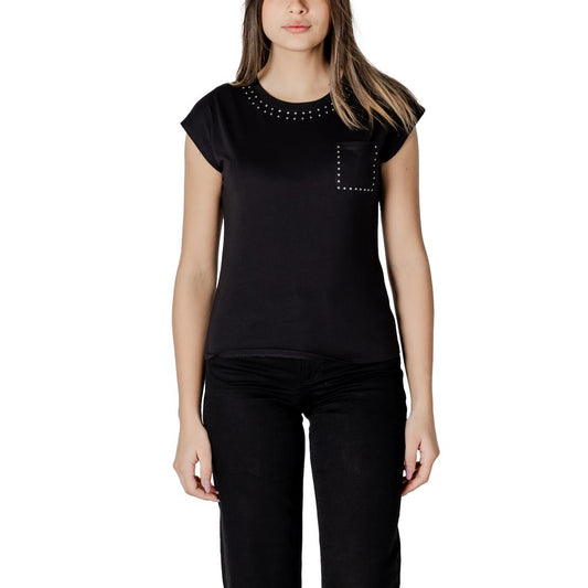 Black Cotton Tops & T-Shirt