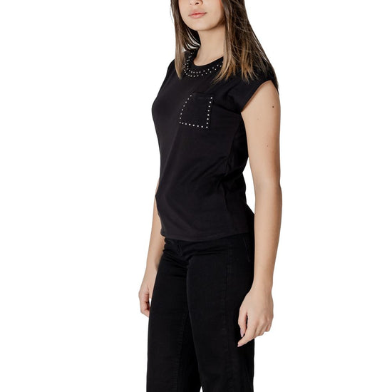 Black Cotton Tops & T-Shirt