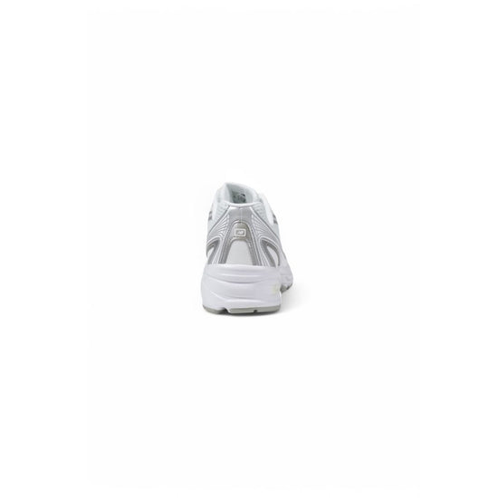 White Synthetic Leather Sneaker