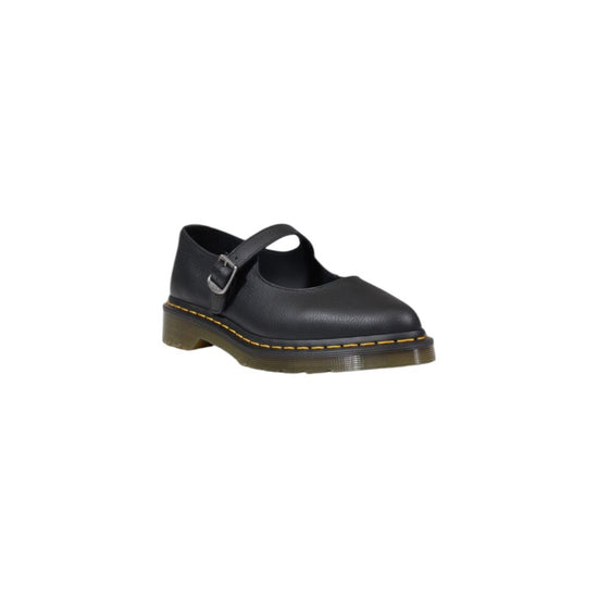 Black Leather Flat Shoe