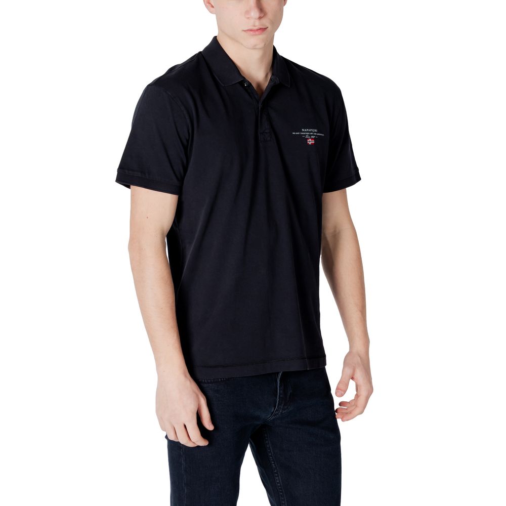 Black Cotton Polo Shirt