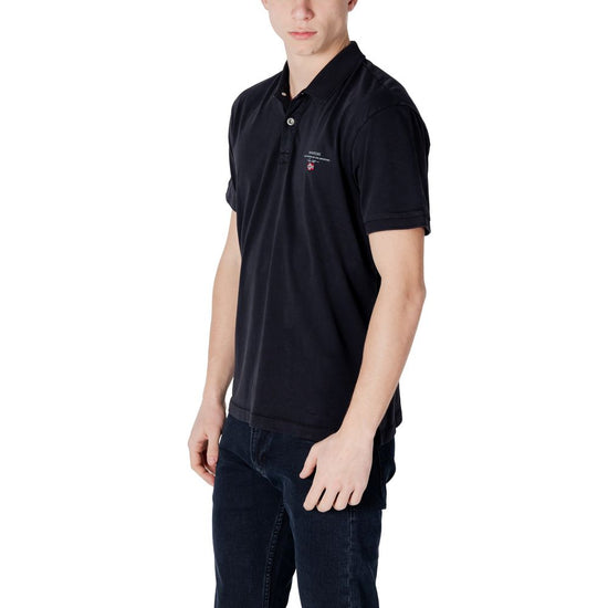 Black Cotton Polo Shirt