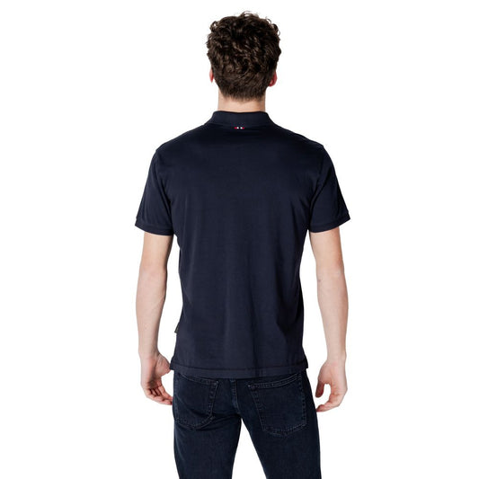 Blue Cotton Polo Shirt