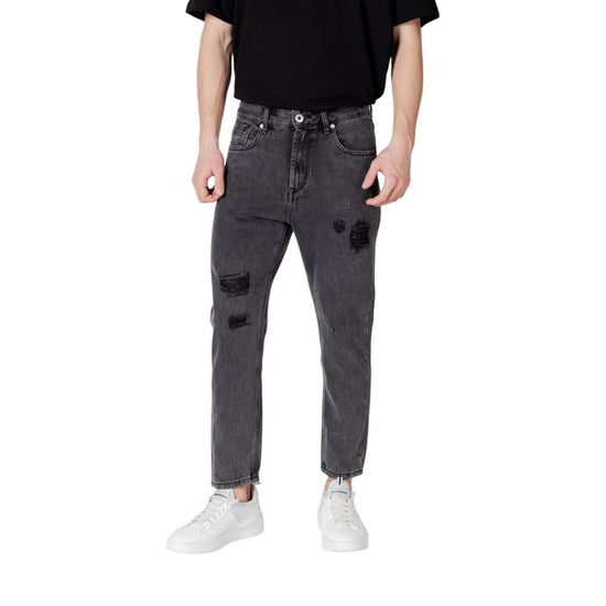 Black Cotton Jeans & Pant