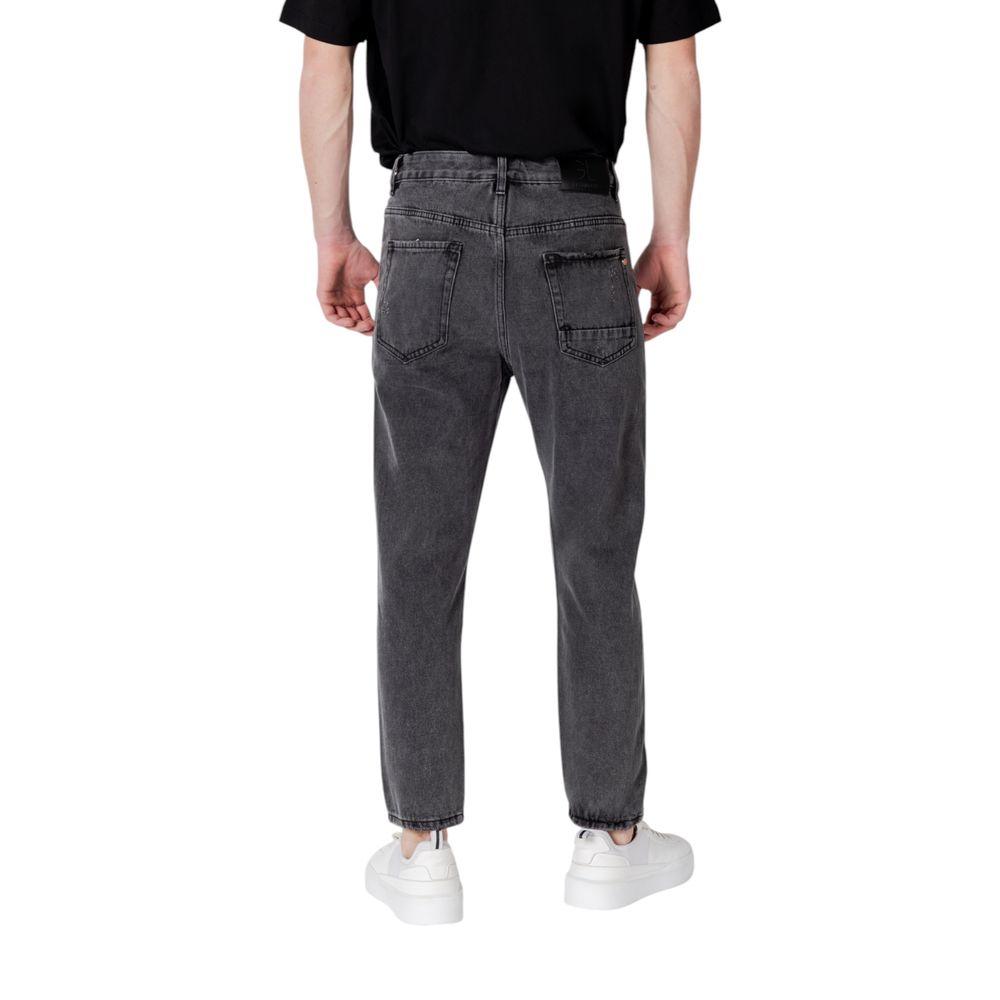 Black Cotton Jeans & Pant