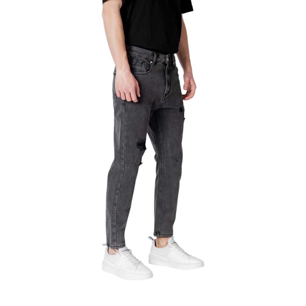 Black Cotton Jeans & Pant