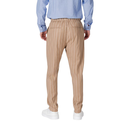 Beige Polyester Jeans & Pant