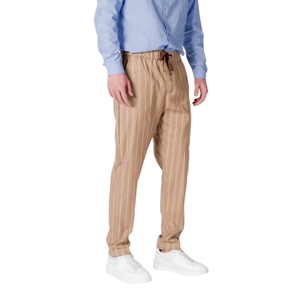 Beige Polyester Jeans & Pant