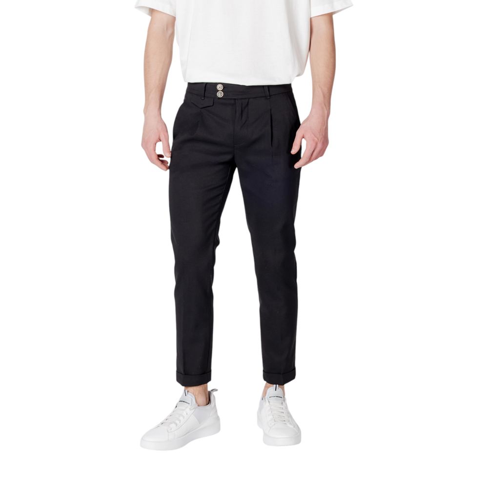 Black Cotton Jeans & Pant