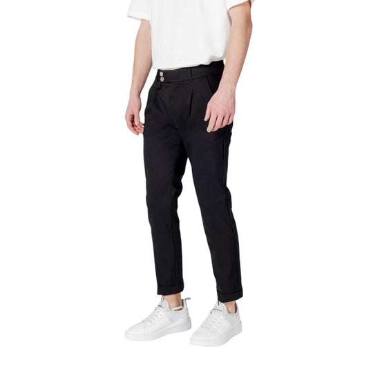 Black Cotton Jeans & Pant