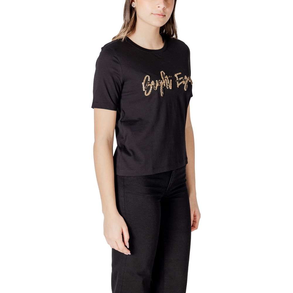 Black Cotton Tops & T-Shirt