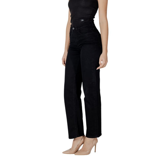 Black Cotton Jeans & Pant