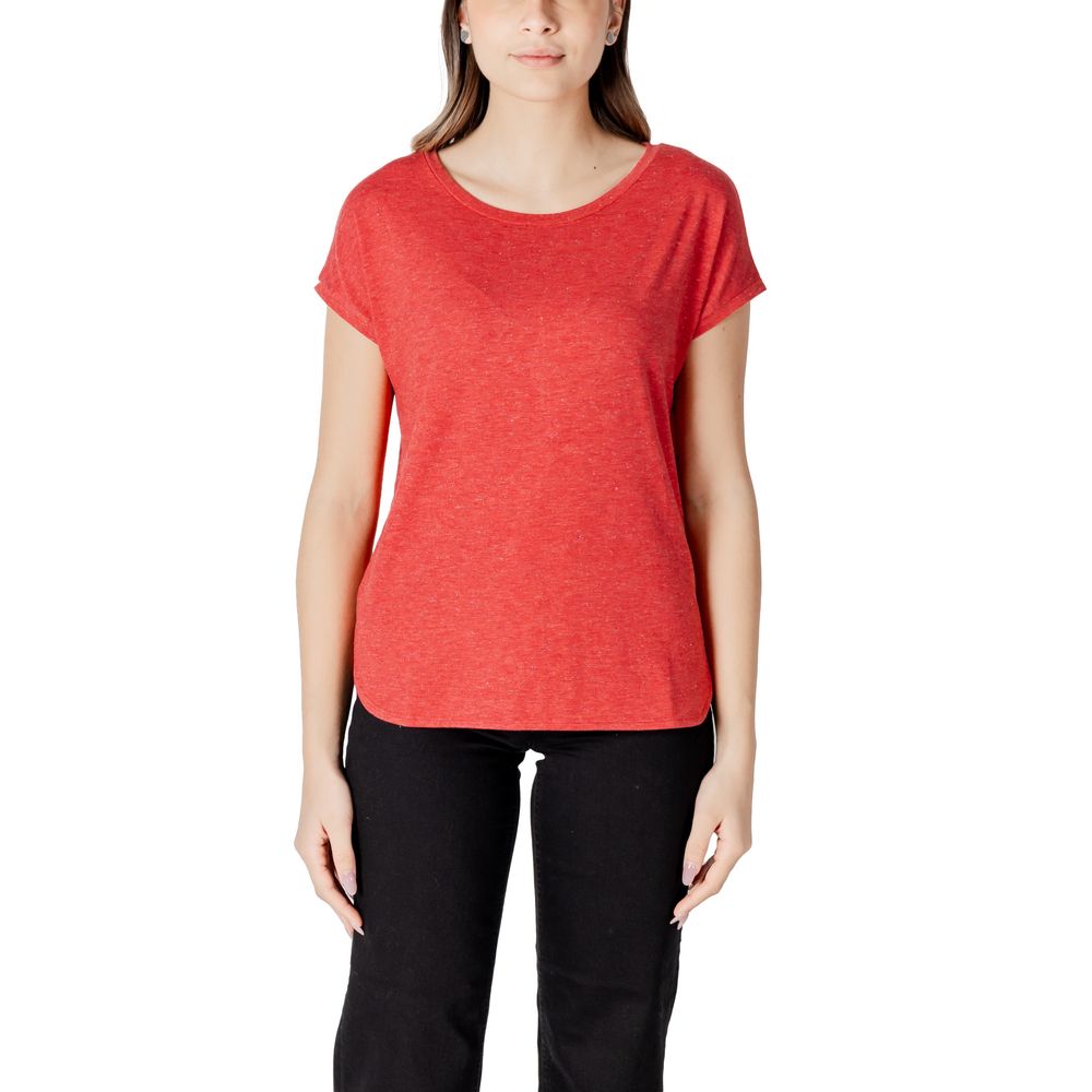 Red Polyester Tops & T-Shirt