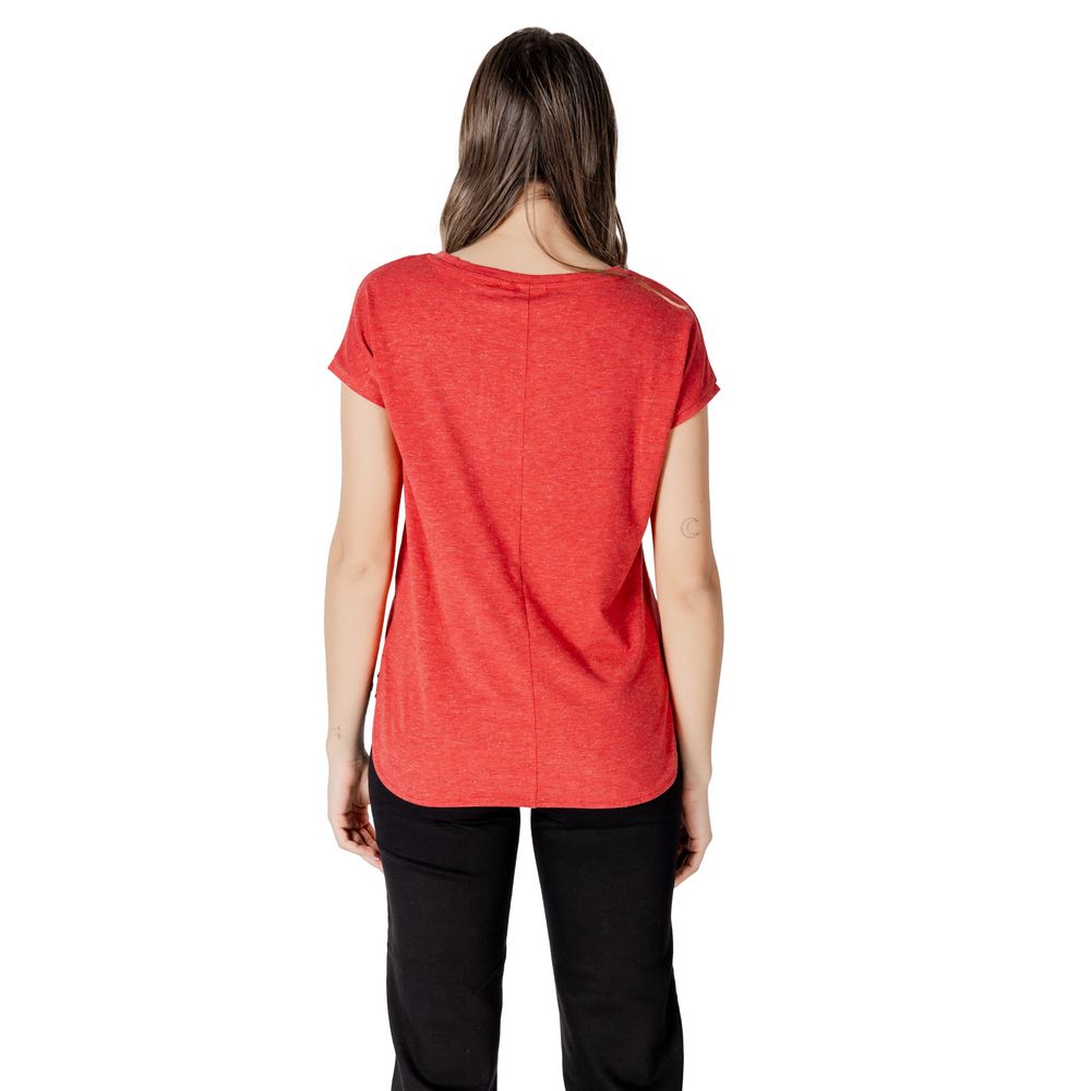 Red Polyester Tops & T-Shirt