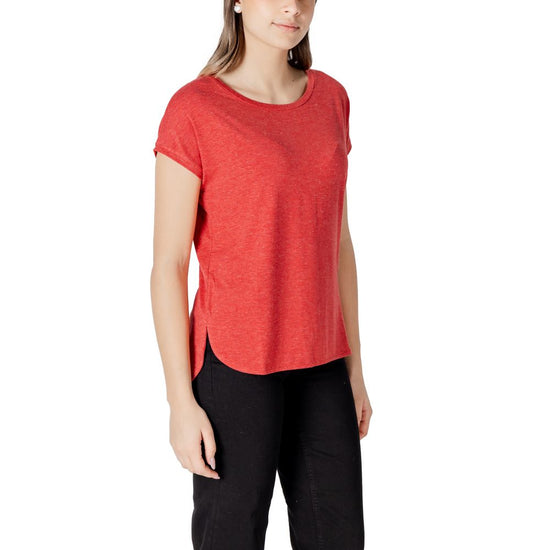 Red Polyester Tops & T-Shirt