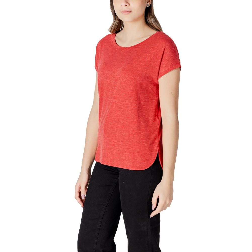 Red Polyester Tops & T-Shirt