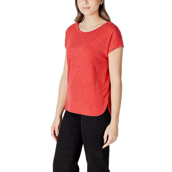 Red Polyester Tops & T-Shirt