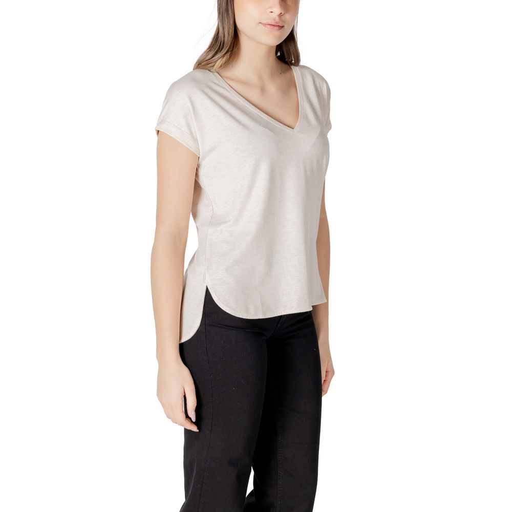 Beige Polyester Tops & T-Shirt