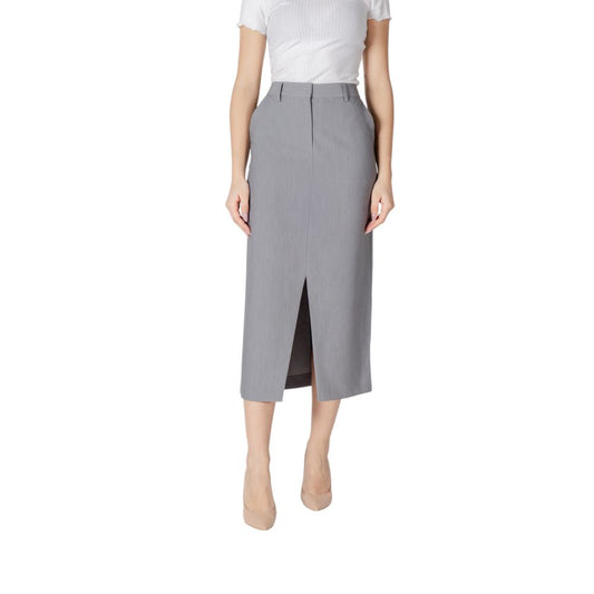 Gray Polyester Skirt