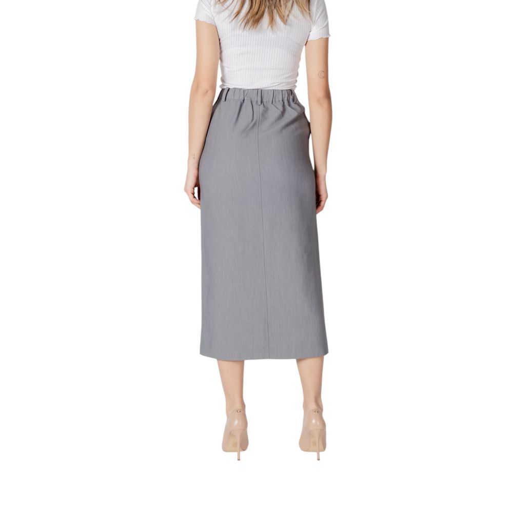 Gray Polyester Skirt