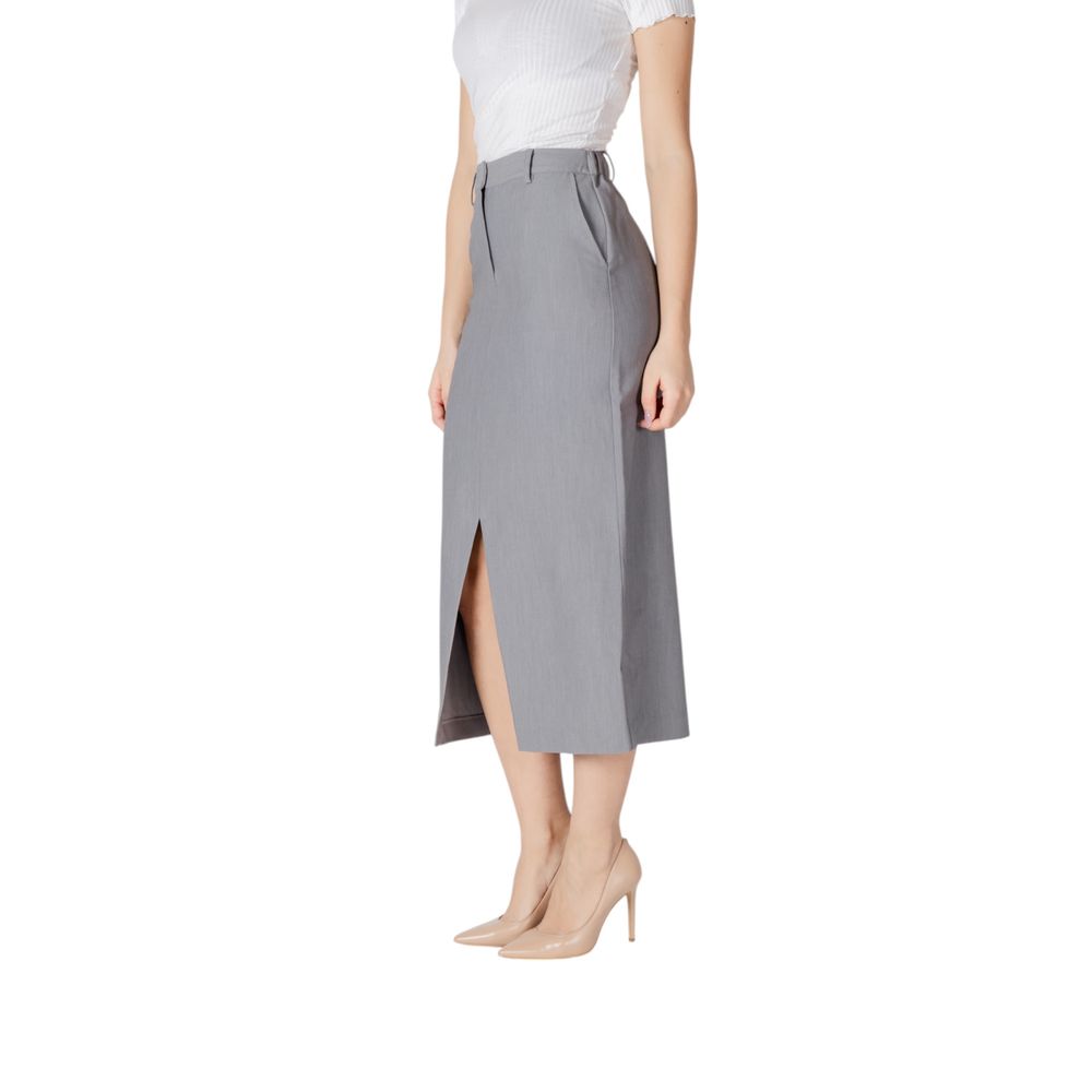 Gray Polyester Skirt