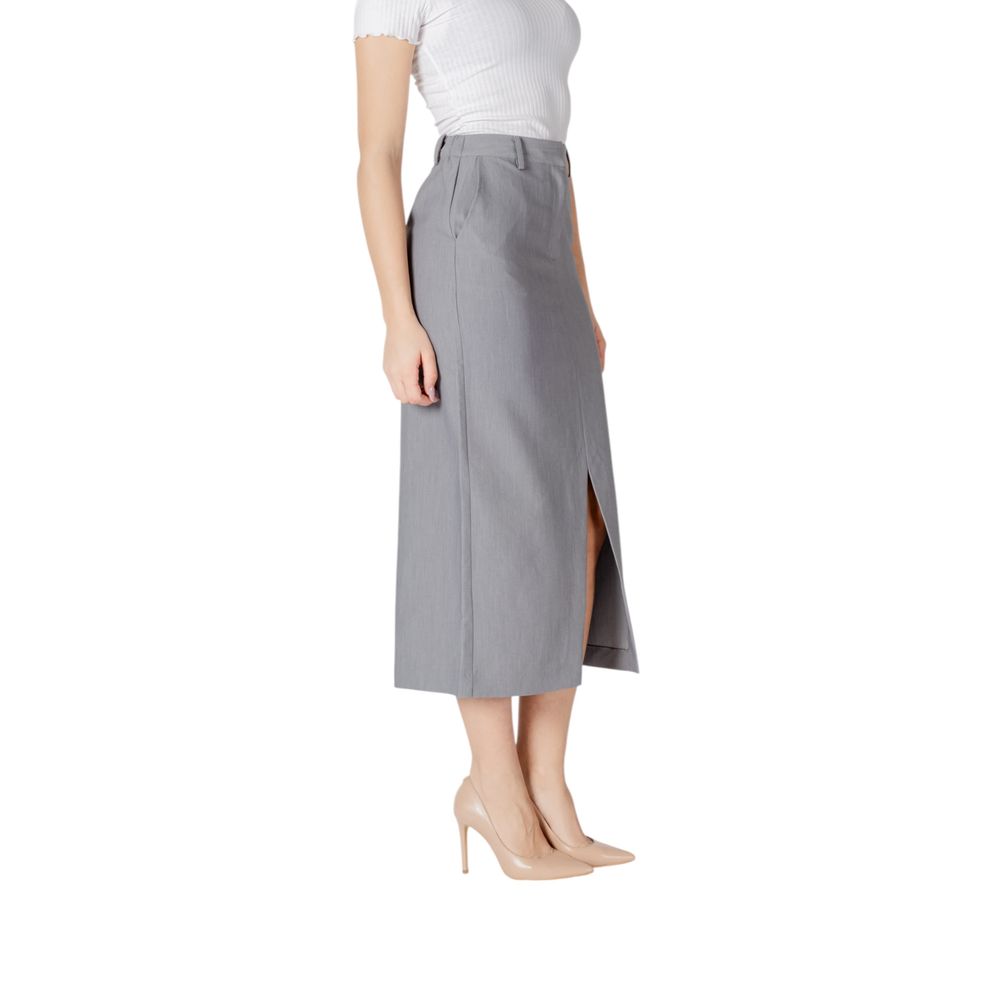 Gray Polyester Skirt