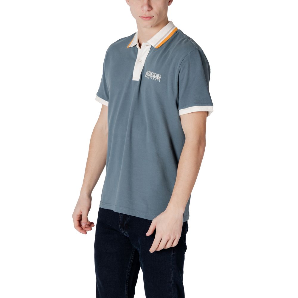 Gray Cotton Polo Shirt