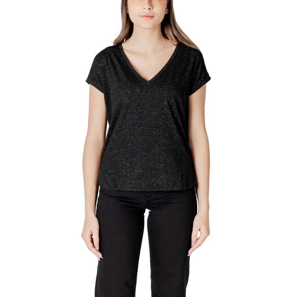 Black Polyester Tops & T-Shirt