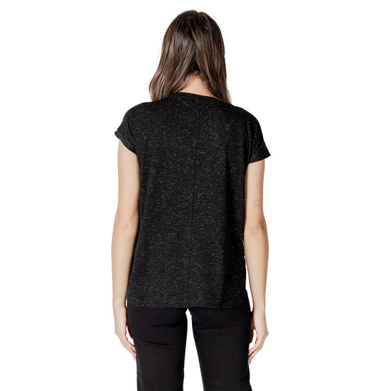 Black Polyester Tops & T-Shirt