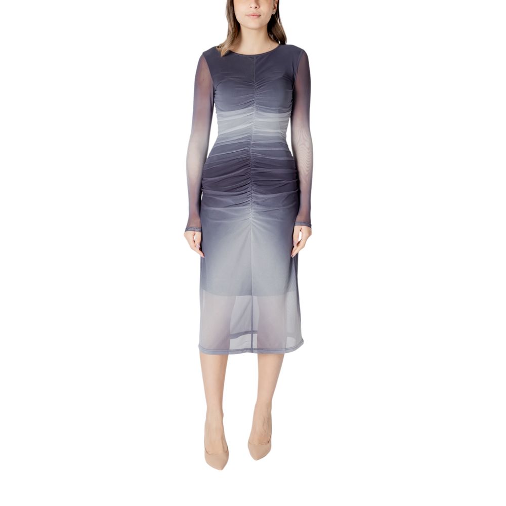 Gray Polyester Dress