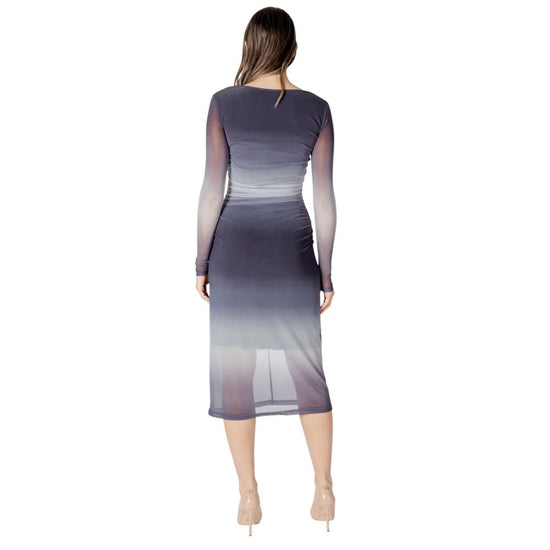 Gray Polyester Dress