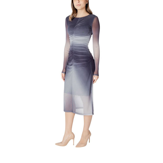 Gray Polyester Dress