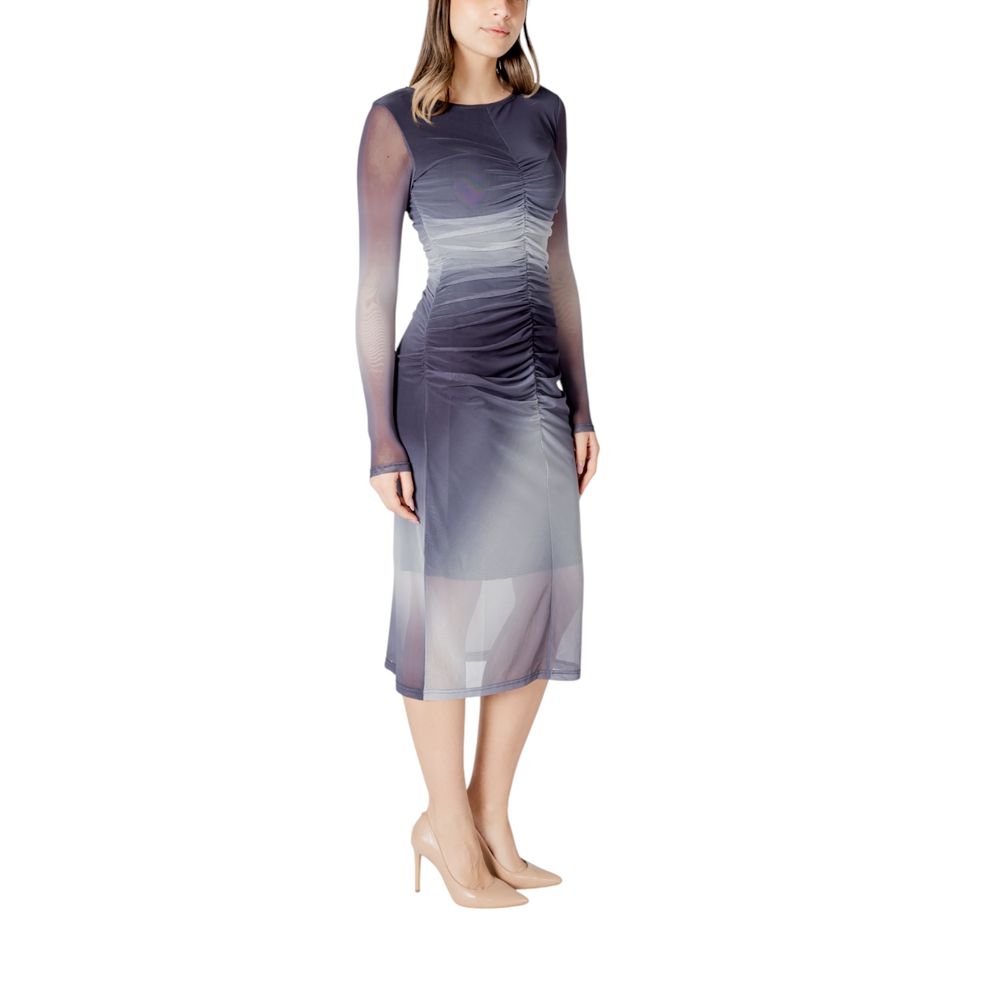 Gray Polyester Dress