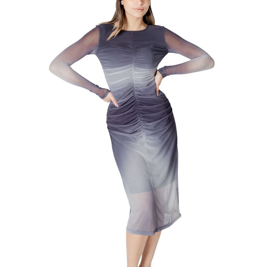 Gray Polyester Dress