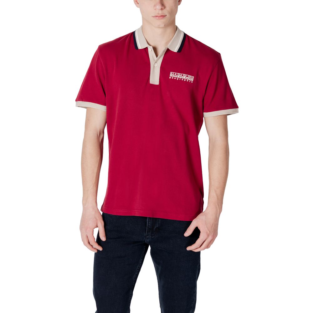 Red Cotton Polo Shirt