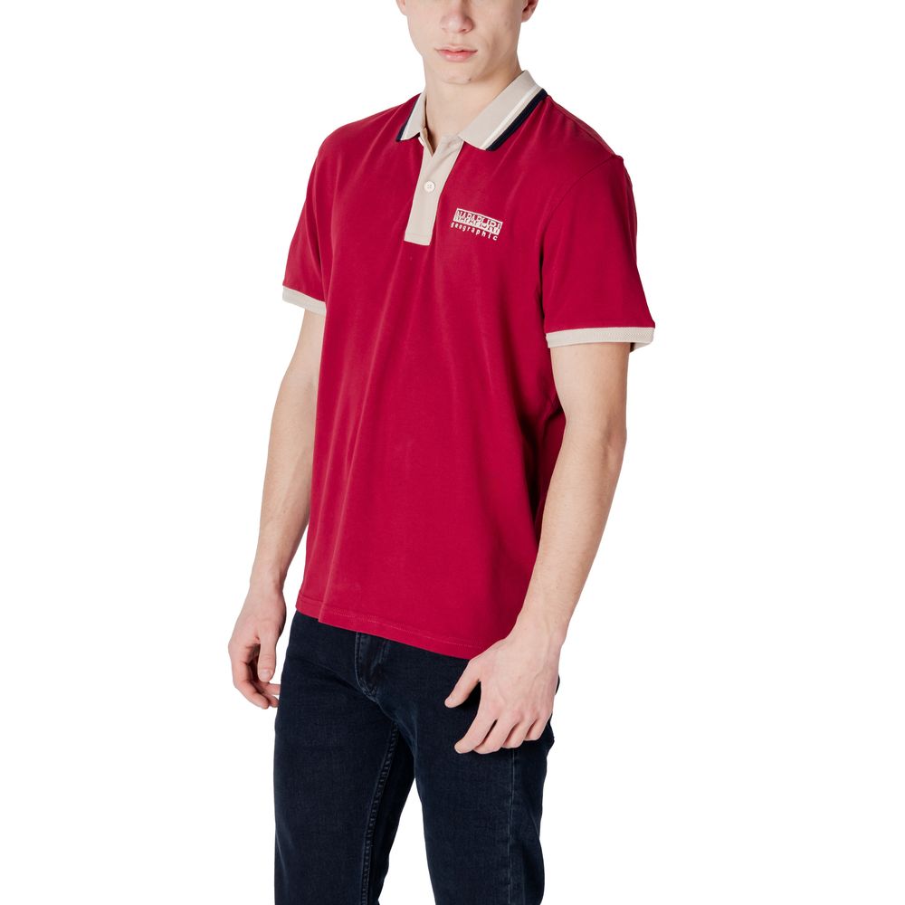 Red Cotton Polo Shirt